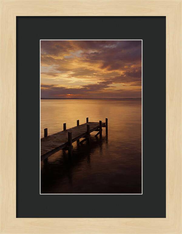 Serene Sunset Over Pier