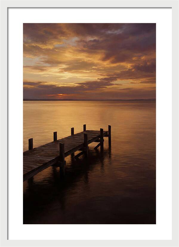 Serene Sunset Over Pier