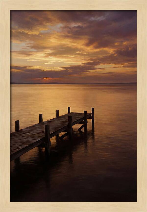 Serene Sunset Over Pier