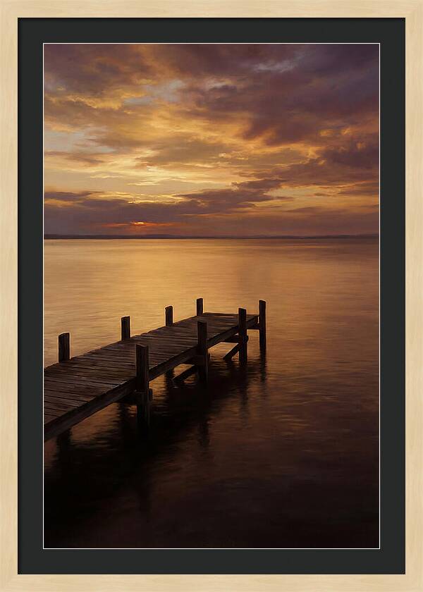 Serene Sunset Over Pier