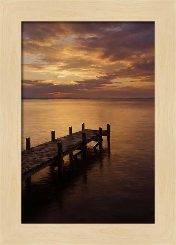 Serene Sunset Over Pier