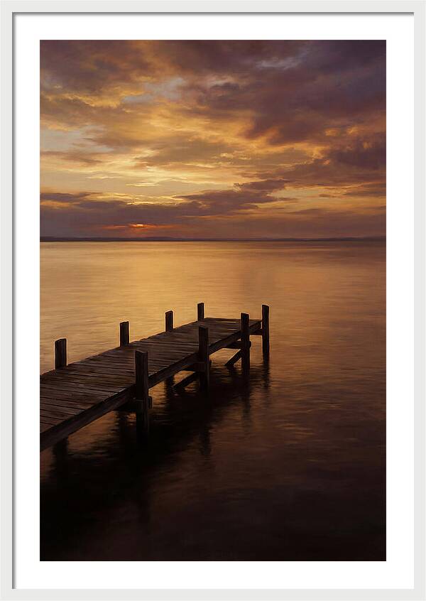 Serene Sunset Over Pier