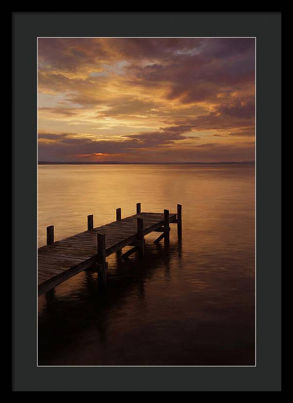 Serene Sunset Over Pier