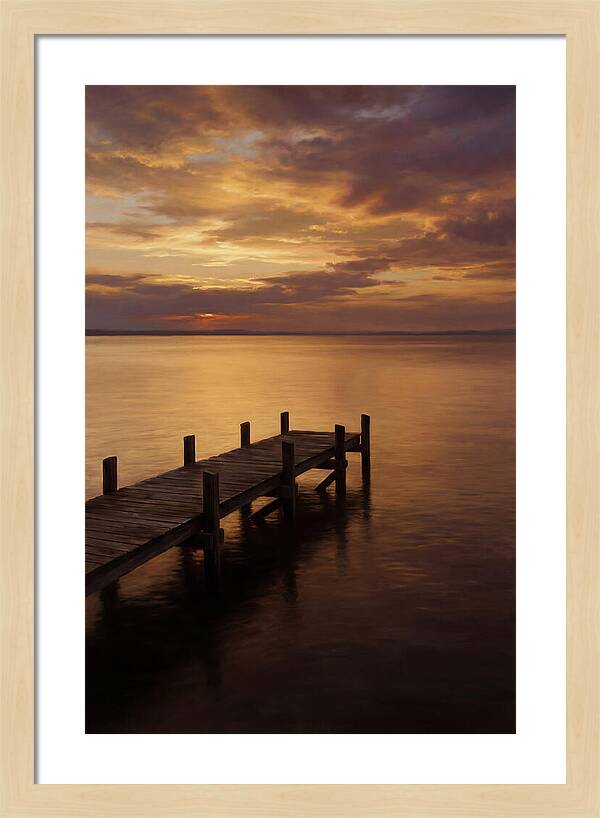 Serene Sunset Over Pier