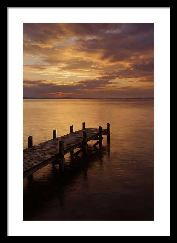Serene Sunset Over Pier