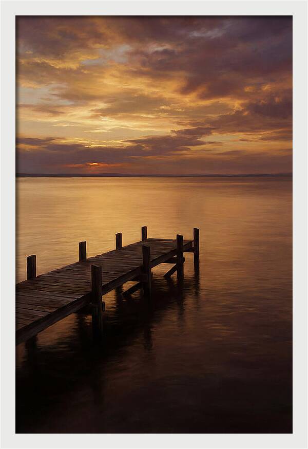 Serene Sunset Over Pier