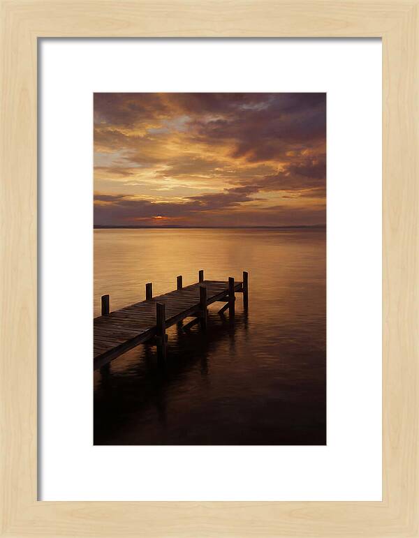 Serene Sunset Over Pier