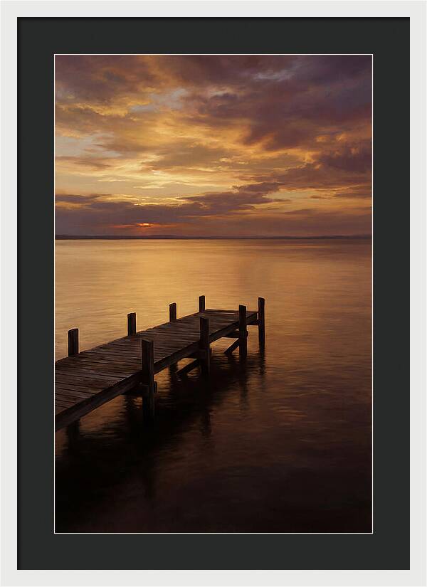 Serene Sunset Over Pier