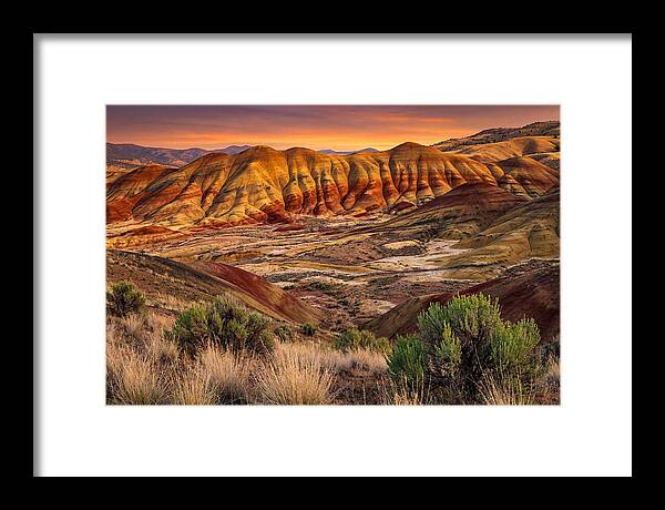 Serene Sunset Over Rolling Hills