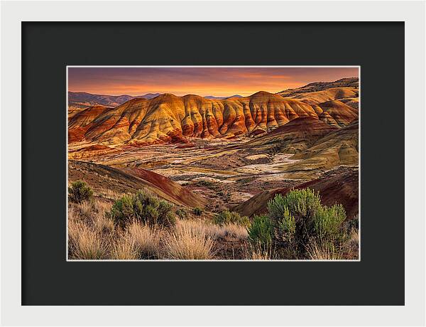Serene Sunset Over Rolling Hills