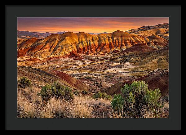 Serene Sunset Over Rolling Hills