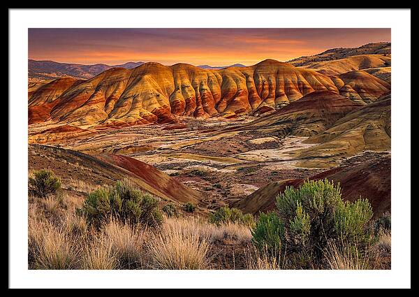 Serene Sunset Over Rolling Hills