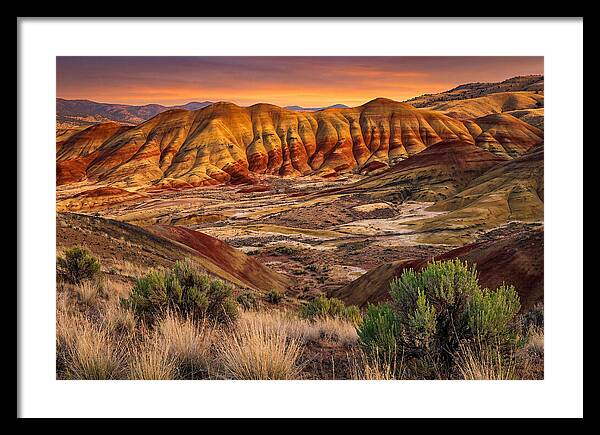 Serene Sunset Over Rolling Hills