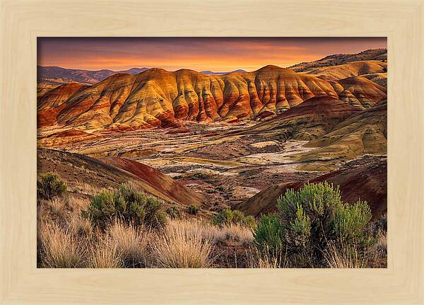 Serene Sunset Over Rolling Hills