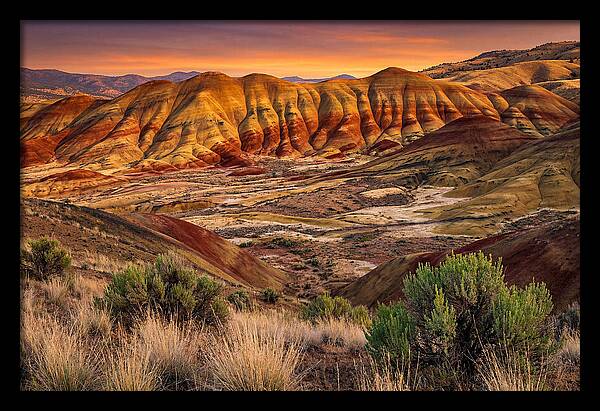 Serene Sunset Over Rolling Hills