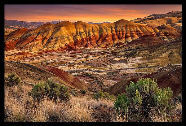 Serene Sunset Over Rolling Hills