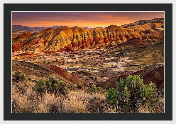 Serene Sunset Over Rolling Hills