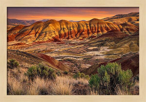 Serene Sunset Over Rolling Hills