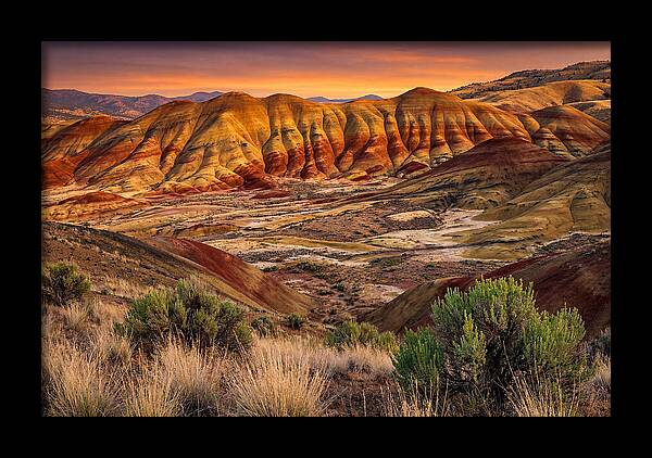 Serene Sunset Over Rolling Hills