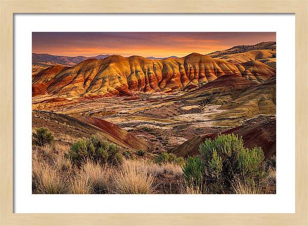 Serene Sunset Over Rolling Hills