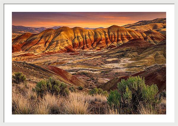 Serene Sunset Over Rolling Hills