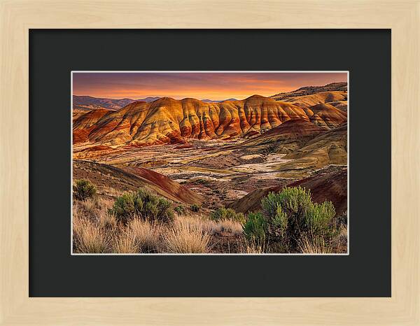 Serene Sunset Over Rolling Hills