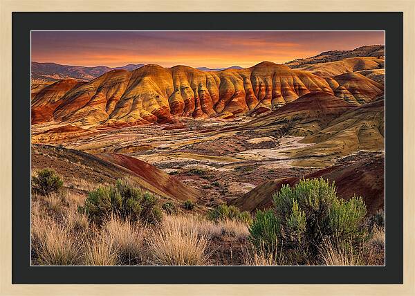 Serene Sunset Over Rolling Hills