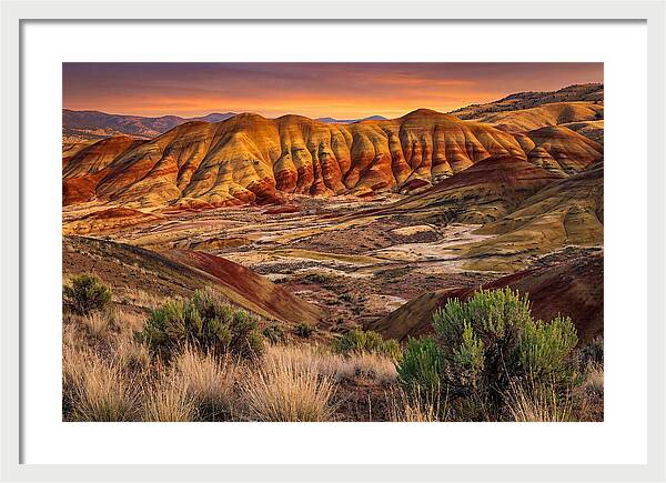 Serene Sunset Over Rolling Hills