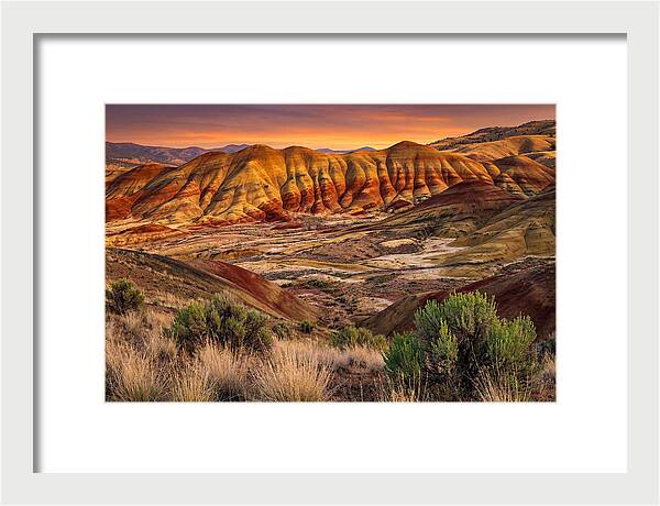 Serene Sunset Over Rolling Hills