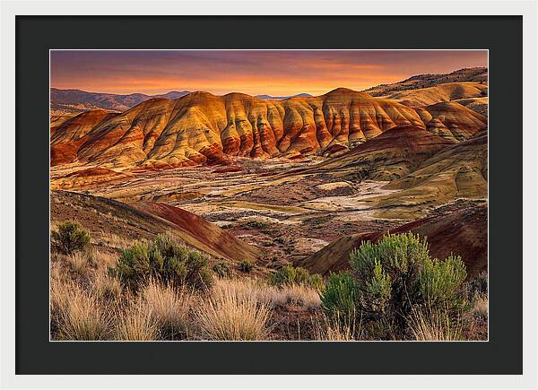 Serene Sunset Over Rolling Hills