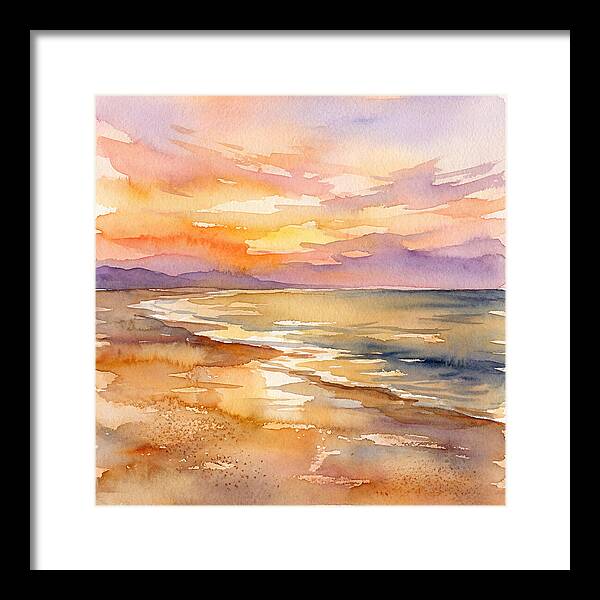 Serene Sunset Over The Waves