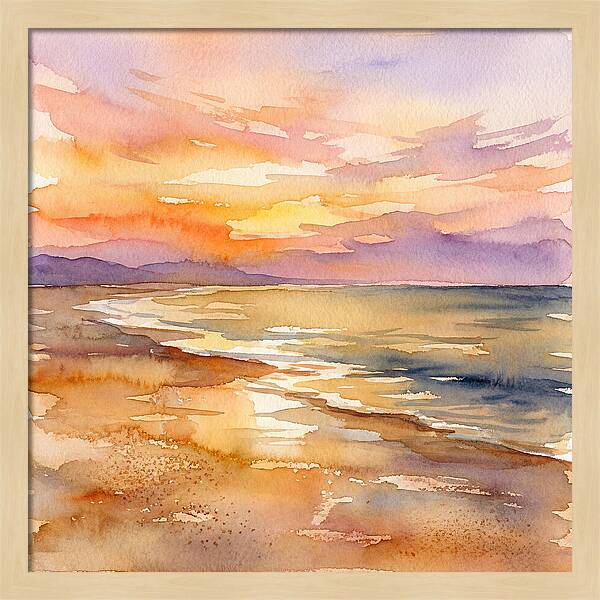 Serene Sunset Over The Waves