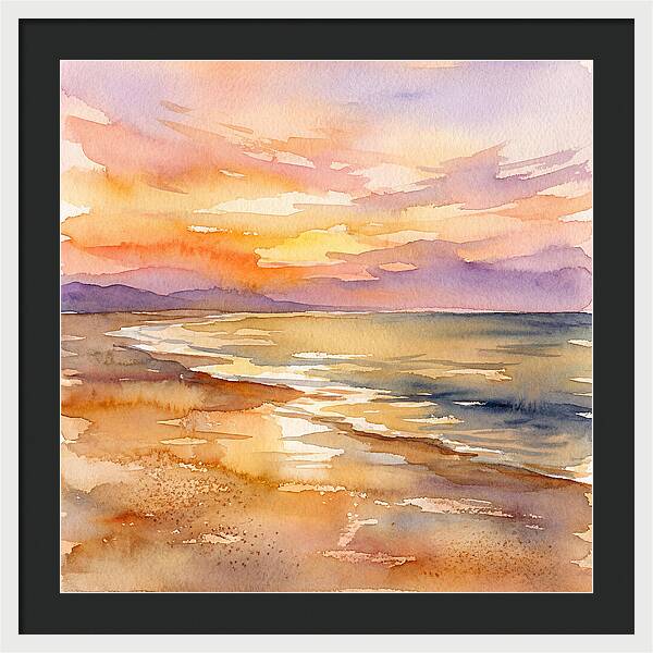 Serene Sunset Over The Waves