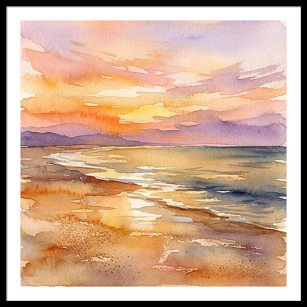 Serene Sunset Over The Waves
