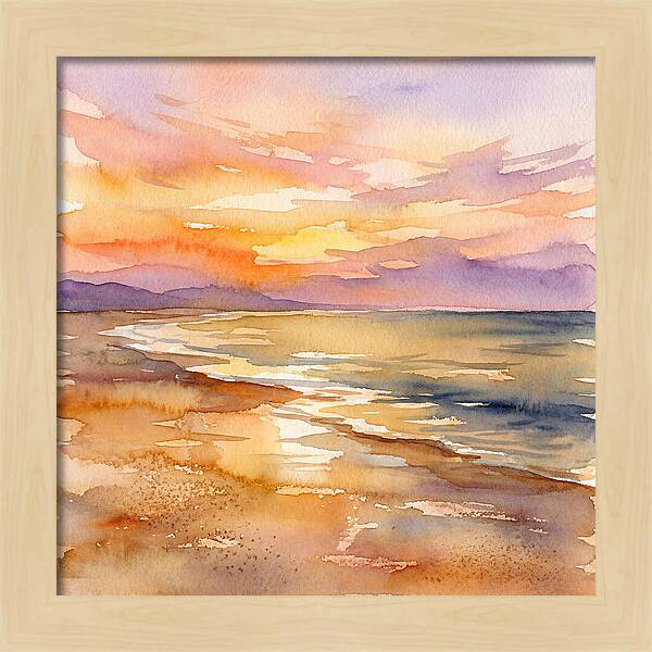 Serene Sunset Over The Waves