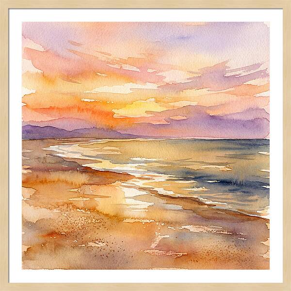 Serene Sunset Over The Waves