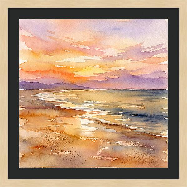 Serene Sunset Over The Waves