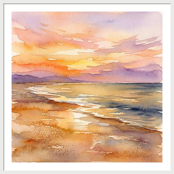 Serene Sunset Over The Waves