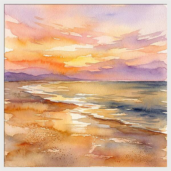 Serene Sunset Over The Waves