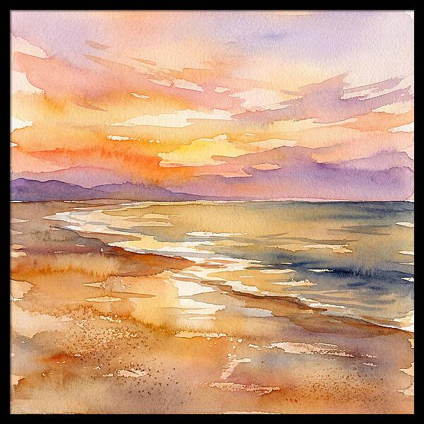 Serene Sunset Over The Waves
