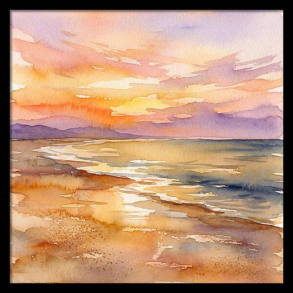 Serene Sunset Over The Waves