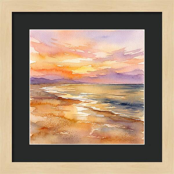 Serene Sunset Over The Waves