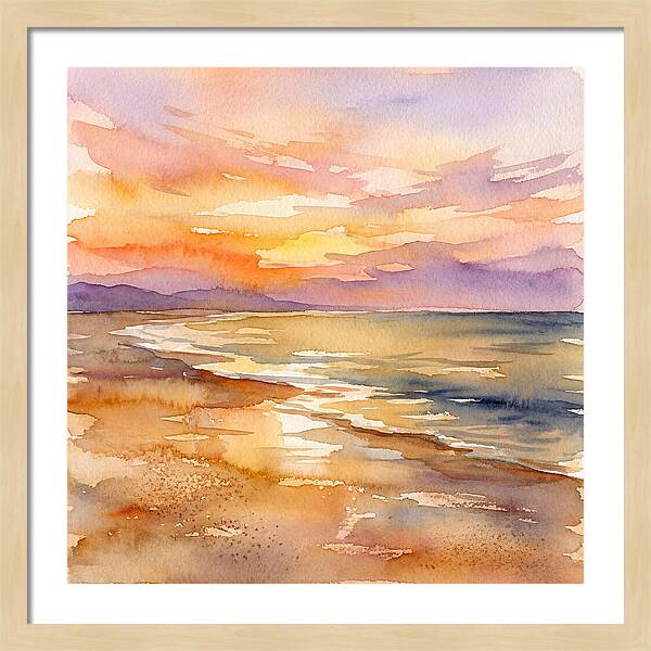 Serene Sunset Over The Waves
