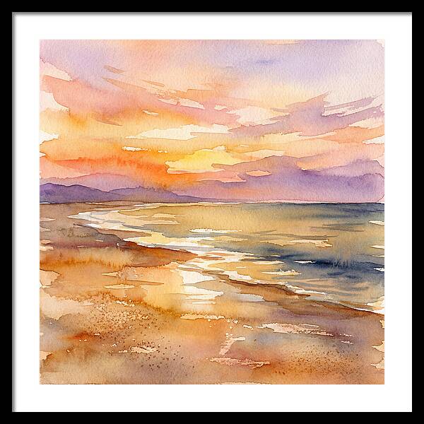 Serene Sunset Over The Waves