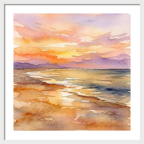 Serene Sunset Over The Waves