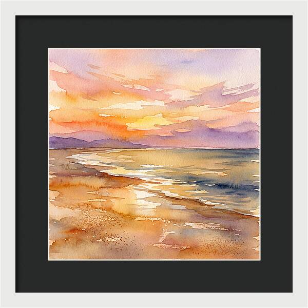 Serene Sunset Over The Waves