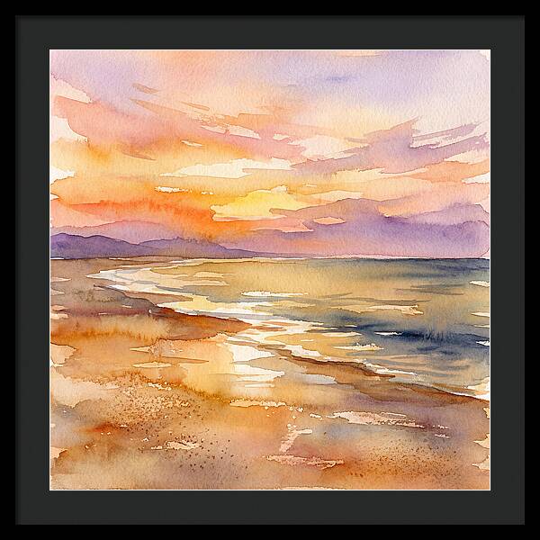 Serene Sunset Over The Waves