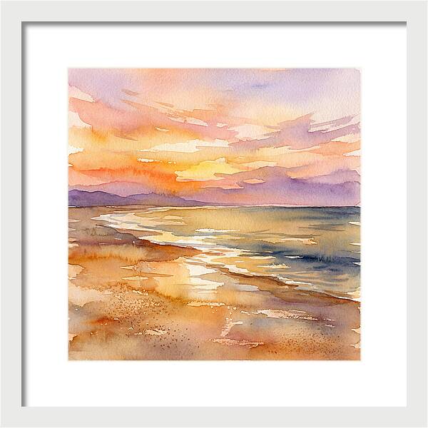 Serene Sunset Over The Waves