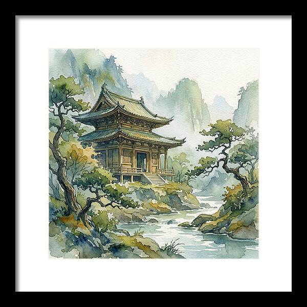 Serene Temple Amidst Nature