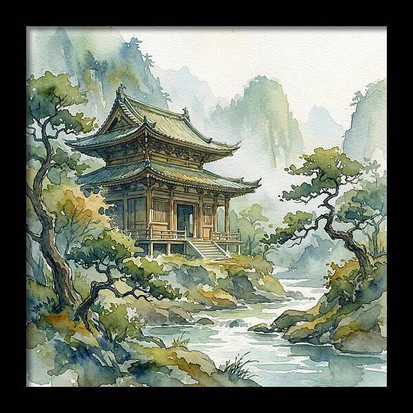 Serene Temple Amidst Nature